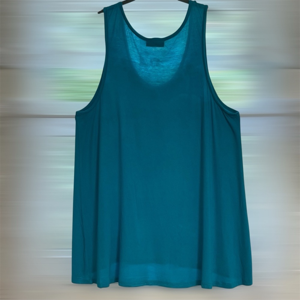 Lane Bryant Turquoise Embellished Tank Top - Picture 4 of 9
